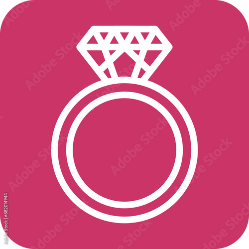 Vector Design Diamond Ring Icon Style