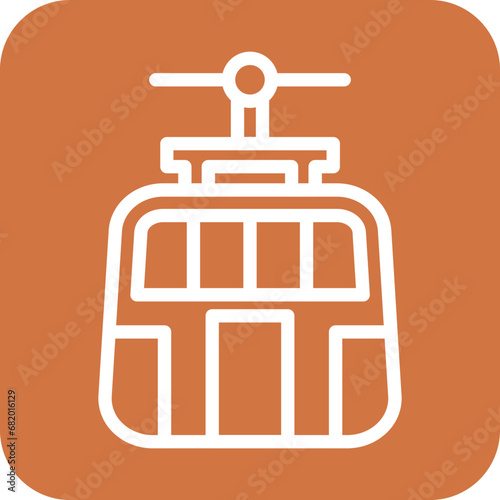 Vector Design Tramcar Icon Style