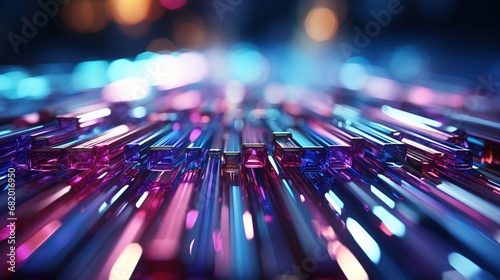 fiber optics background with lots of lights photo