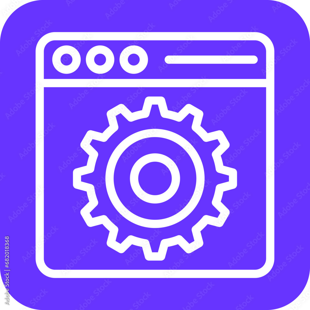 Vector Design Browser Setting Icon Style
