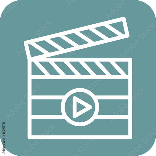 Vector Design Clapperboard Icon Style