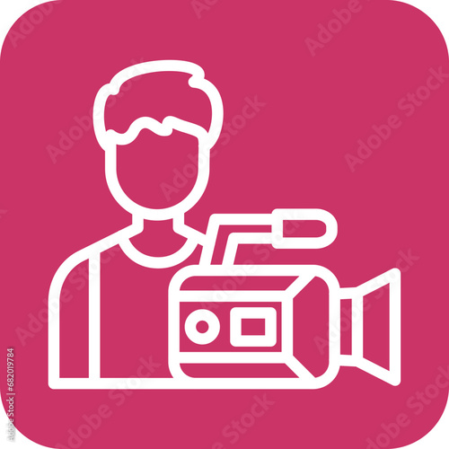 Vector Design Camera Operator Icon Style