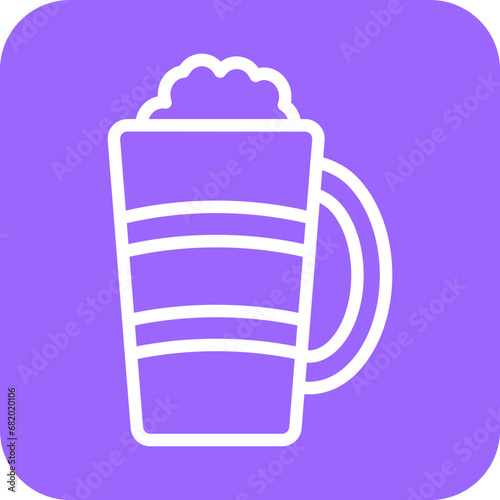 Vector Design Latte Macchiato Icon Style