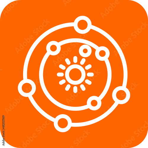 Vector Design Solar System Icon Style