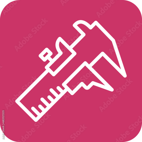 Vector Design Vernier Caliper Icon Style