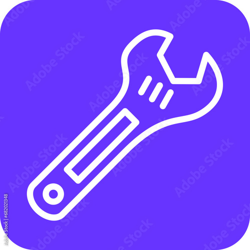 Vector Design Wrench Icon Style