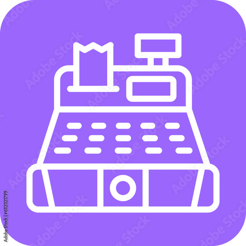 Vector Design Cash Register Icon Style