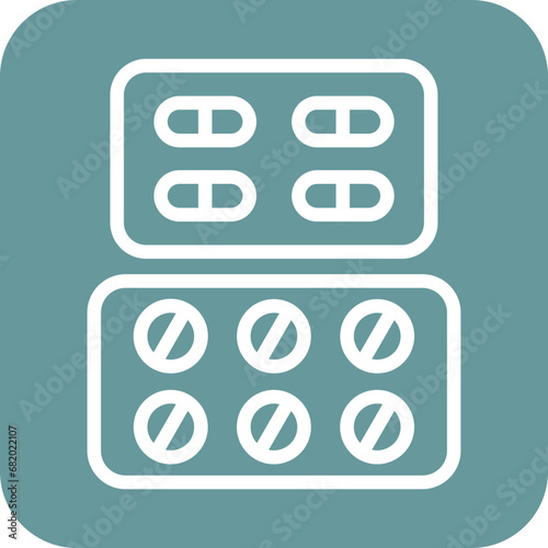 Vector Design Pills Packet Icon Style