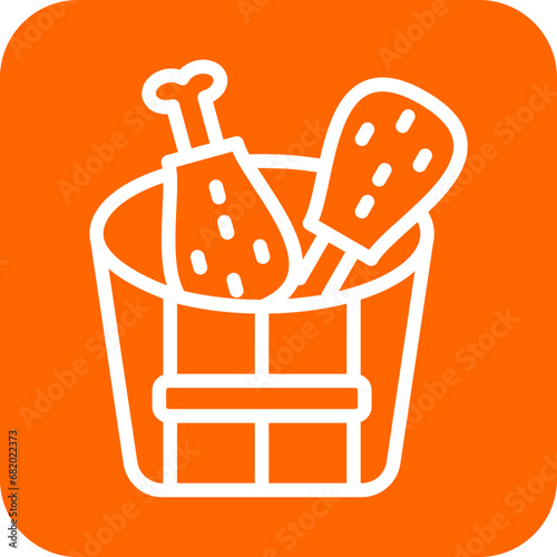 Vector Design Chicken Bucket Icon Style