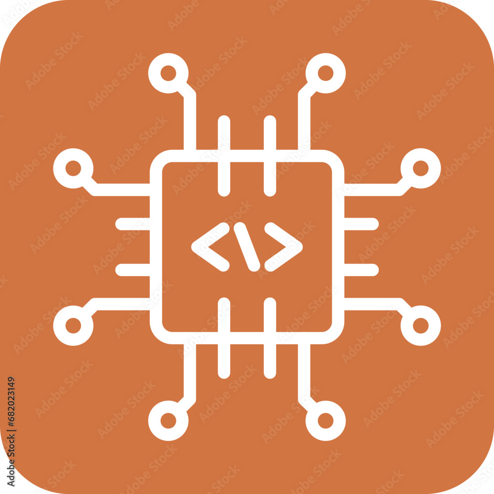 Vector Design Code Processor Icon Style Vector Design Code Processor Icon Style