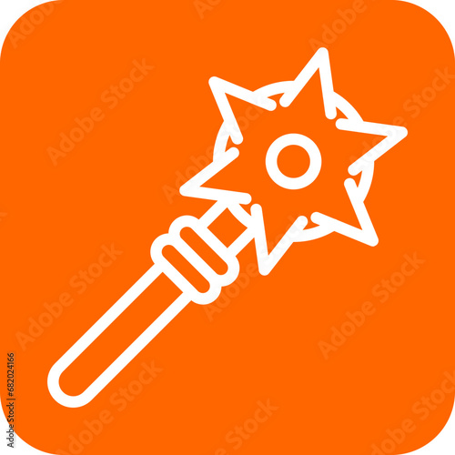 Vector Design Mace Icon Style