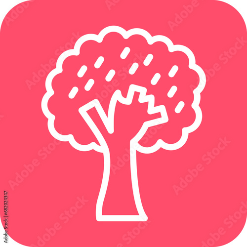 Vector Design Deciduous Tree Icon Style