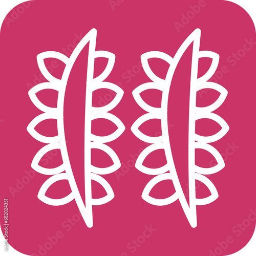 Vector Design Sheaf of Rice Icon Style