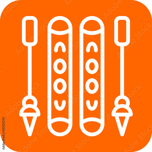 Vector Design Skis Icon Style