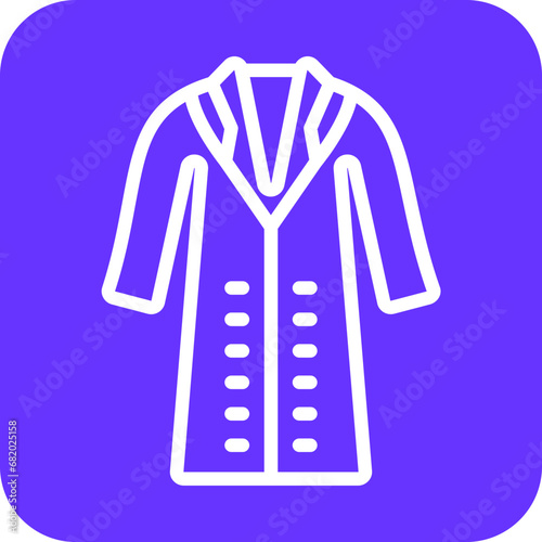 Vector Design Long Coat Icon Style
