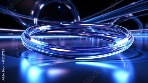 Abstract Digital Wave Blue Circular Shape , Background HD For Designer