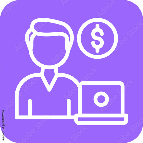 Vector Design Freelancer Male Icon Style