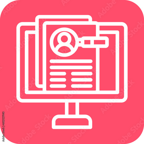 Vector Design Job search Icon Style