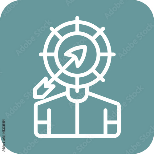 Vector Design Head Hunting Icon Style