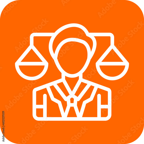 Vector Design Attorney Icon Style