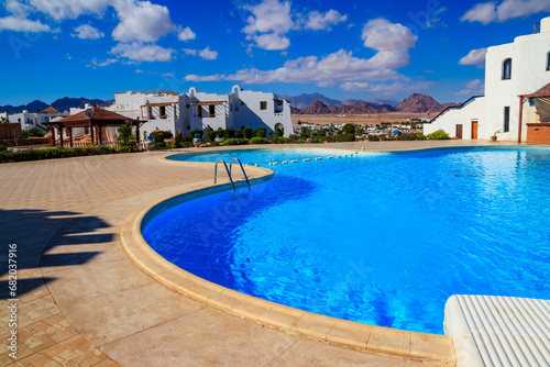 Swimming pool at hotel in Sharm el Sheikh, Egypt © olyasolodenko