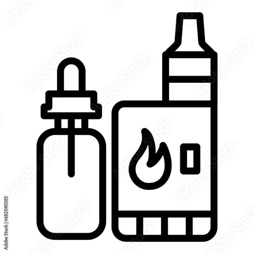 Vaping Addiction Icon Style
