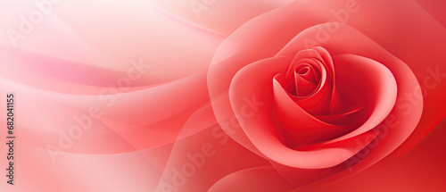 Red rose on white background. Vector illustration for Valentine s Day. 