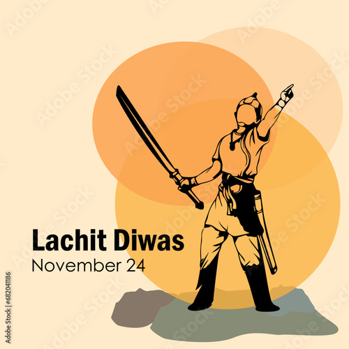 Lachit Diwas November 24 vector, illustration.