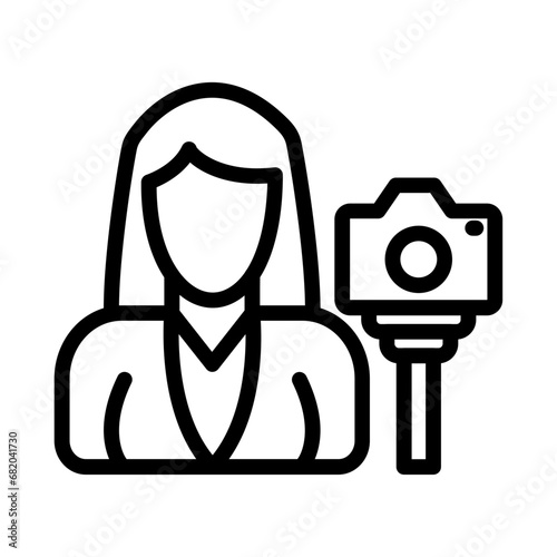 Female Vlogger Icon Style
