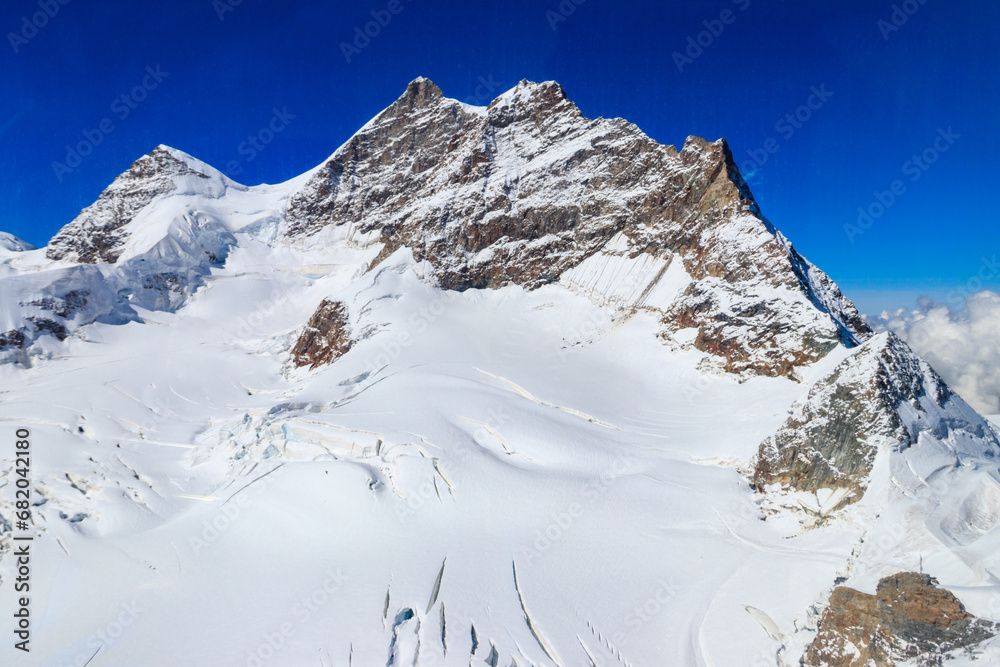 View of the Jungfrau, Top of Europe, Bernese Oberland, Switzerland View of the Jungfrau, Top of Europe, Bernese Oberland, Switzerland