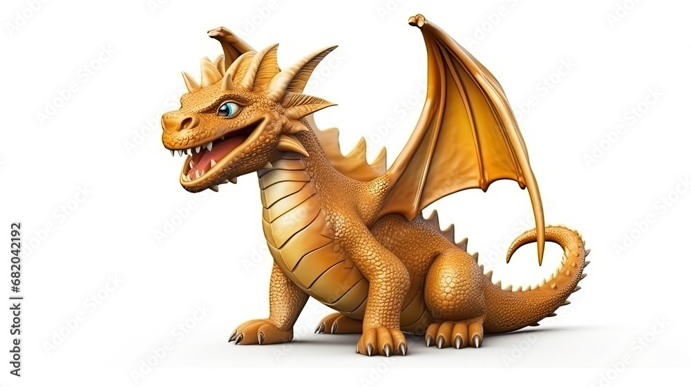 dragon isolated on white 3d illustration dragon isolated on white 3d illustration