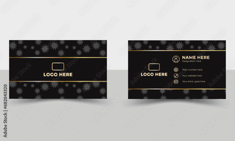 Luxury corporate business card design template Luxury corporate business card design template