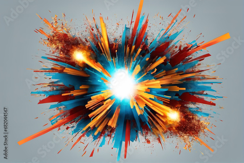 Abstract intense explosion background