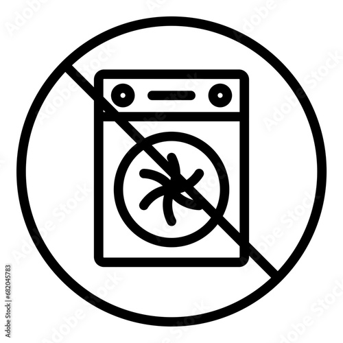 Do Not Wash Icon Style