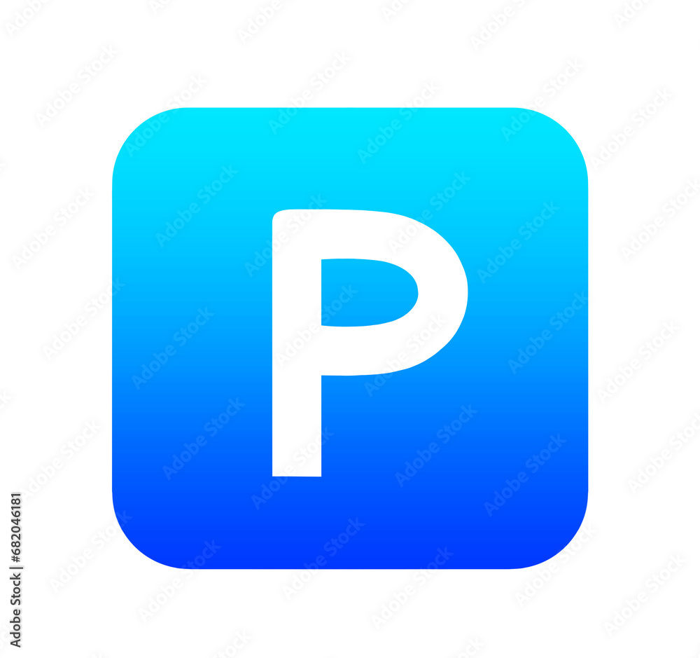 青いグラデーションのPマーク 青いグラデーションのPマーク