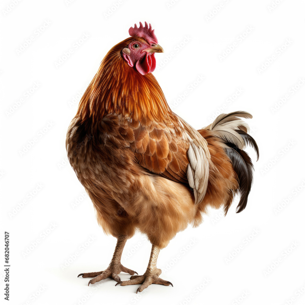 A Chicken on white background