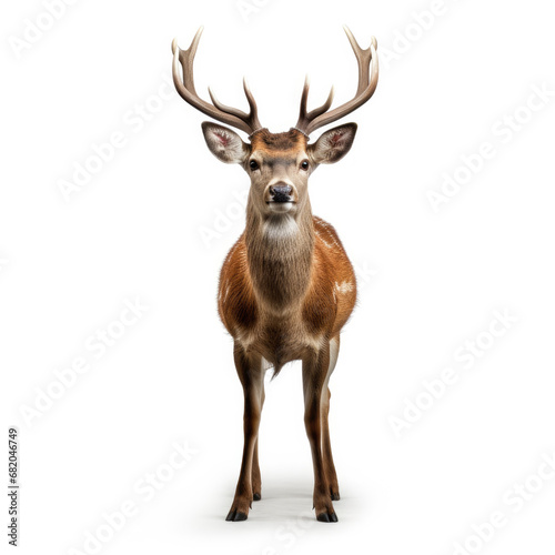 A Deer full shape realistic photo on white background © wai