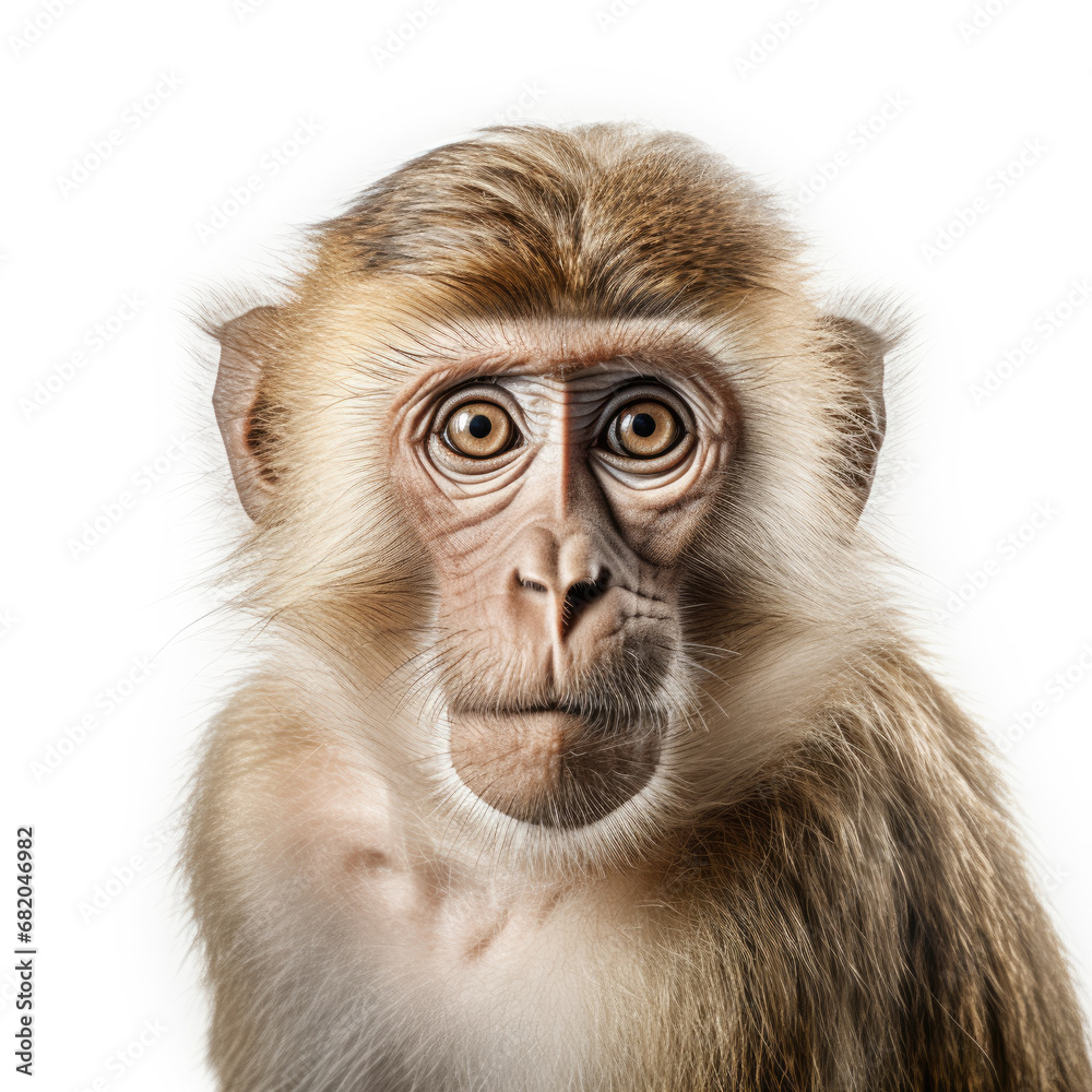 A Monkey on white background A Monkey on white background