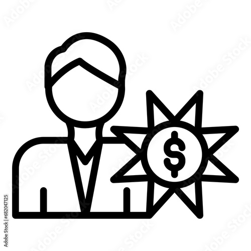 Rewarding Employees Icon Style