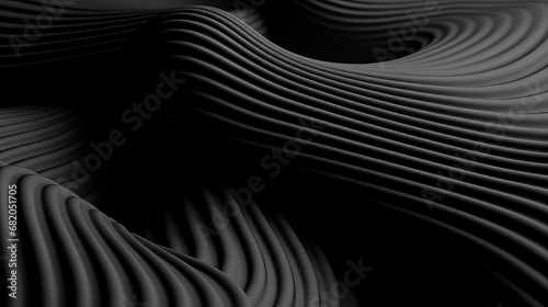 Black Matte Abstract Seamless Pattern - Digital illustration 