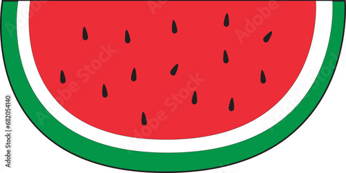 watermelon slice isolated on white