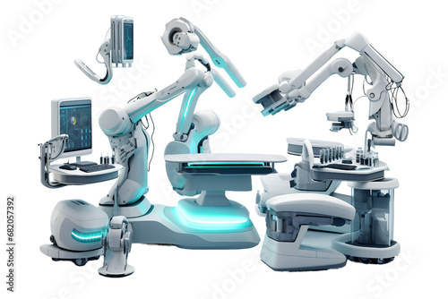 Robotic Surgical Precision System on a transparent background