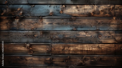 a wooden wall with a brown stain of paint on it.