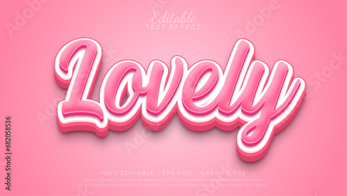 Editable text effects - Lovely text effect mockup