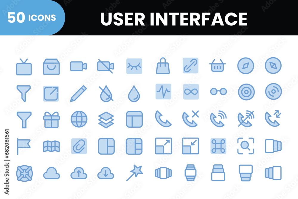 User Interface Icons Collection, Basic ui ux icon set. Set icon of user interface. Vector illustration. editable stroke.. Pixel perfect. 64 x 64. User Interface Icons Collection, Basic ui ux icon set. Set icon of user interface. Vector illustration. editable stroke.. Pixel perfect. 64 x 64.