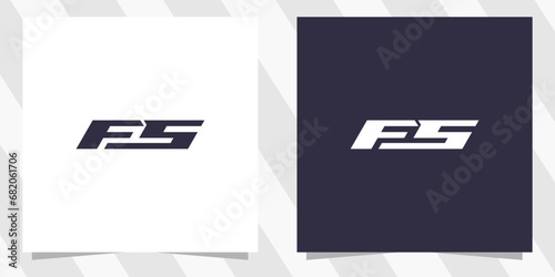 letter fs sf logo design