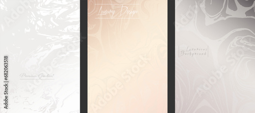 Luxury backgrounds design. A collection of premium templates for the design of postcards, invitations, packaging, greetings and creative ideas