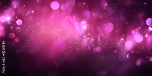 pink particles and stars with bokeh background