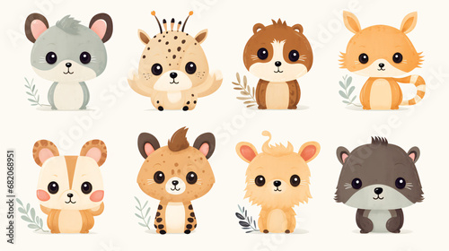 Set of Cute Animals