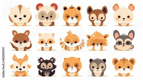 Set of Cute Animals